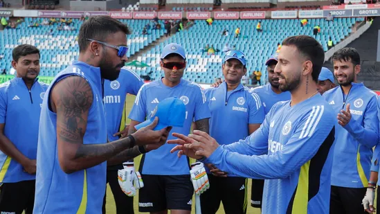 Ramandeep Singh receives his India debut cap and a speech from Hardik Pandya: A journey of determination and dreams